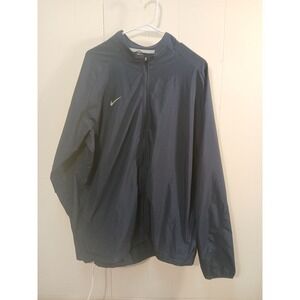 NIKE Running Mens Navy Blue Full Zip Windbreaker Jacket Size XL